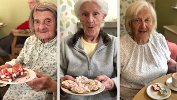 Biscuit decorating at West Derby care home